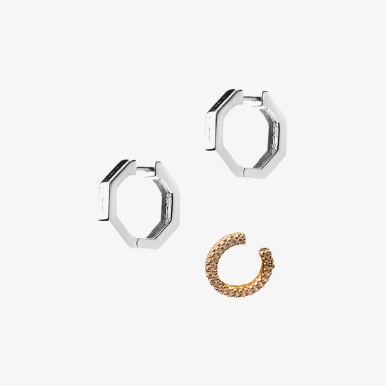 Set orecchini Sidera Grandi e Earcuff Nova - Malira - 
