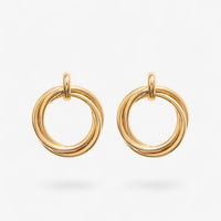 Orecchini Elyra in argento 925 placcato oro 18k con perla — Malira