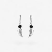 Orecchini Fenice in argento 925 riciclato con onice naturale — Malira
