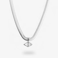 Collana Dune in ottone Ecobrass con finitura argento 925 — Malira